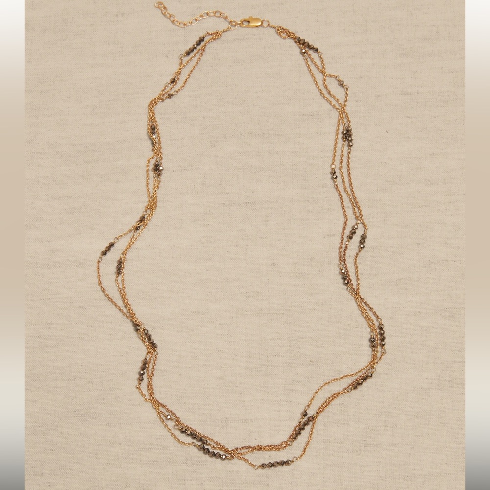 Banana Republic triple-strand gemstone necklace